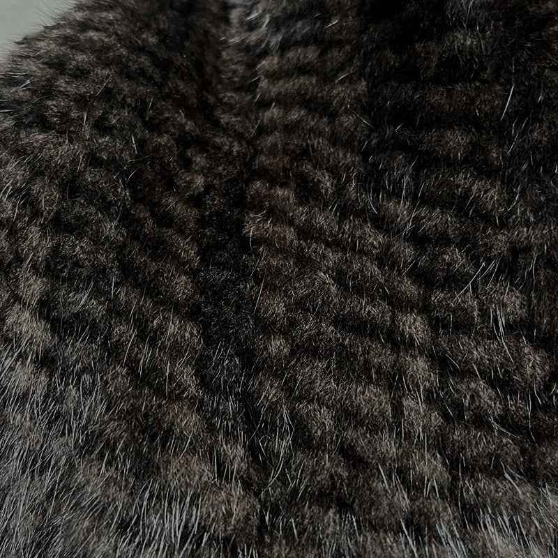 Luxury Knitted Mink Fur Scarf
