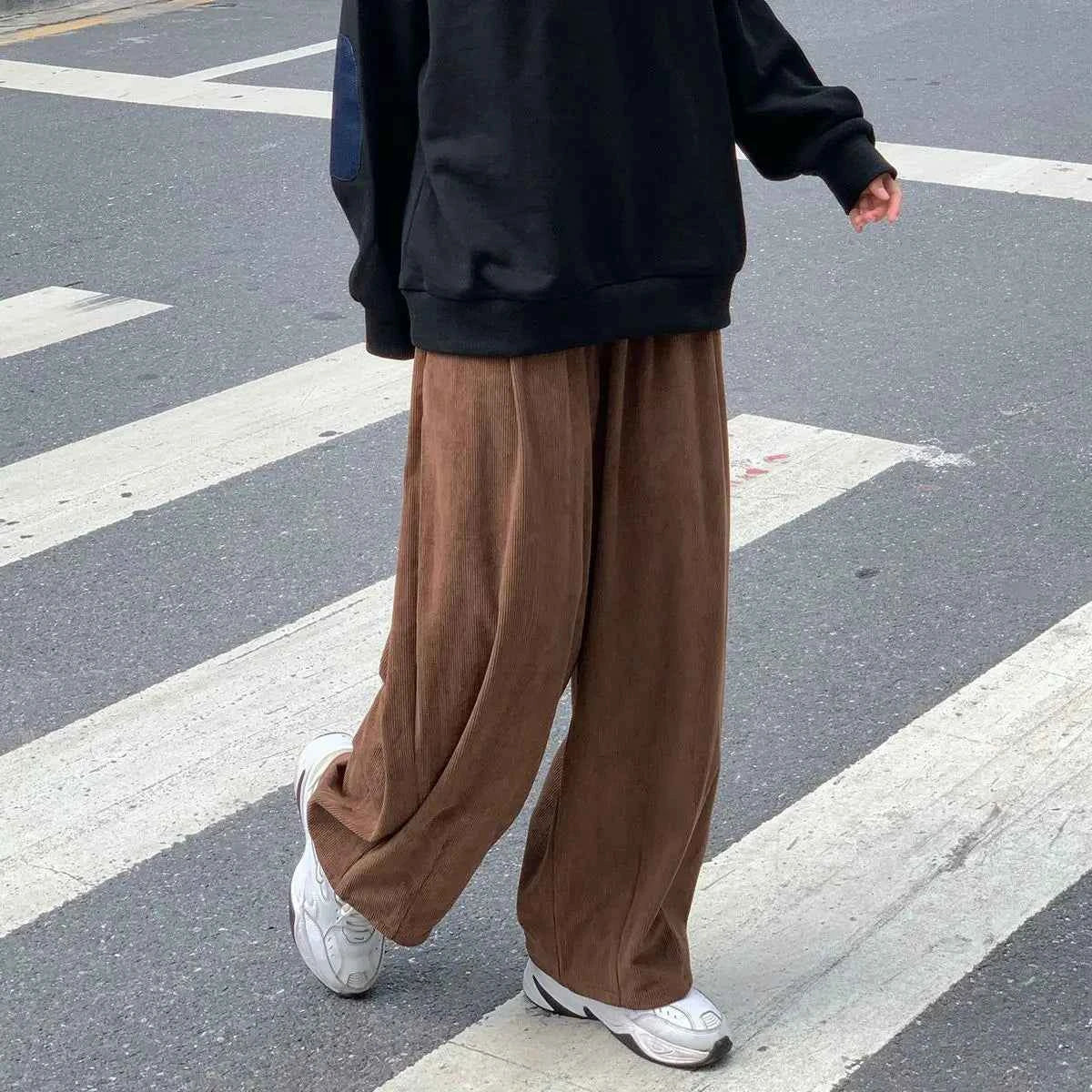 Streetwear Hip Hop Wide Leg Solid Color Pants