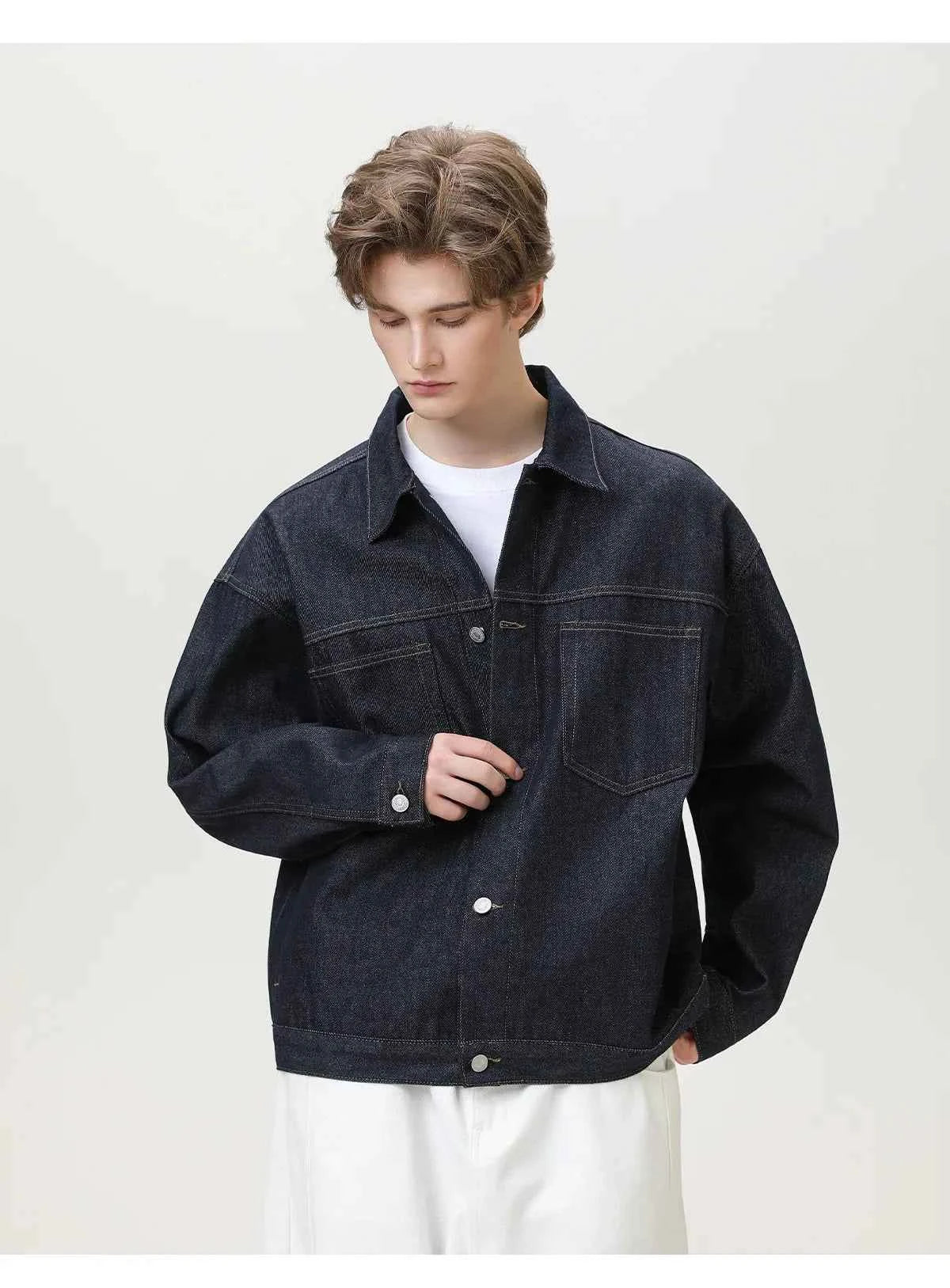 Vibrant Double Pocket Workwear Denim Jacket