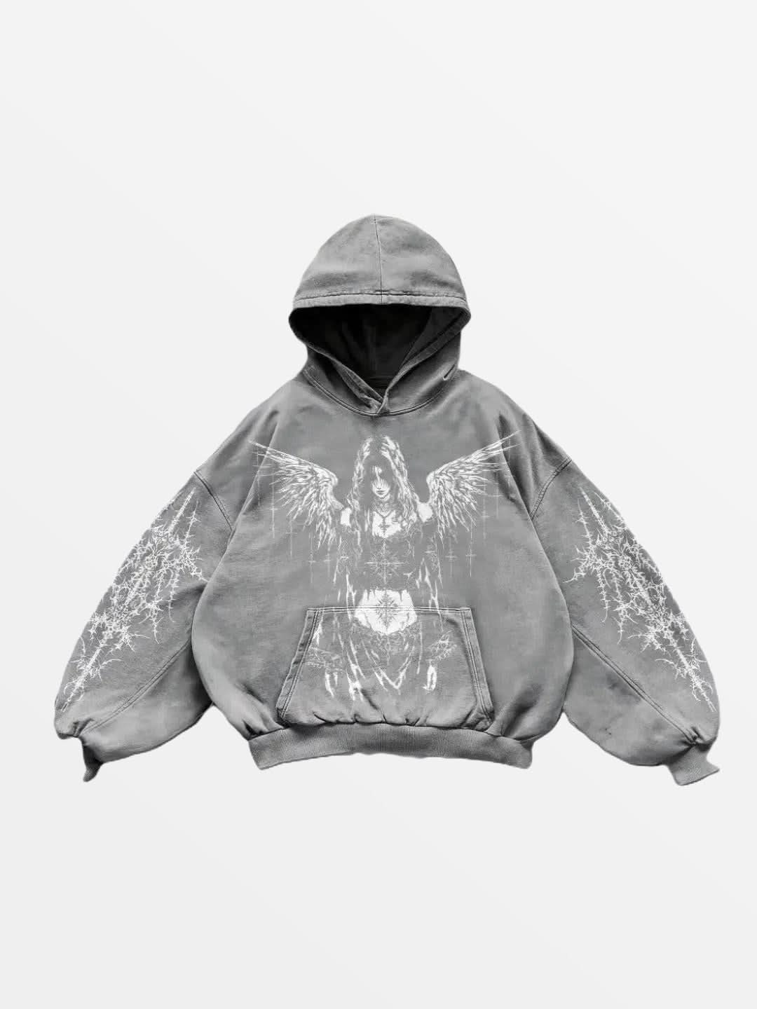 LUW "Casio" Retro-Digital Hoodie - Luxury Heavyweight Cyber-Y2K Streetwear Pullover