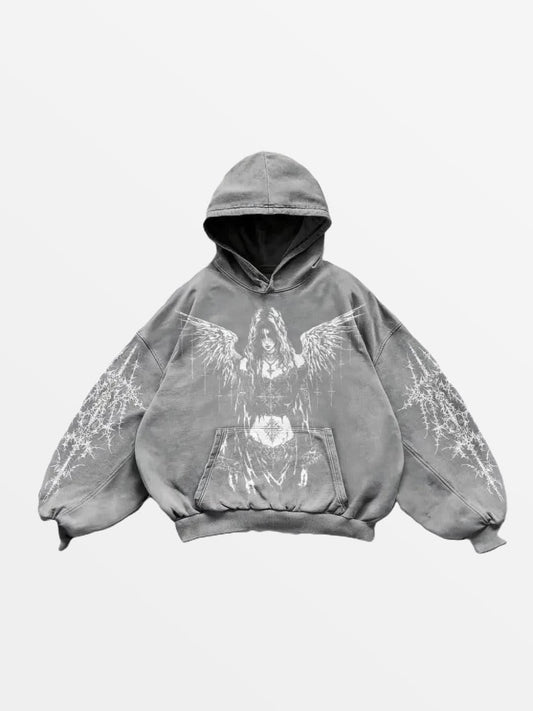 LUW "Casio" Retro-Digital Hoodie - Luxury Heavyweight Cyber-Y2K Streetwear Pullover