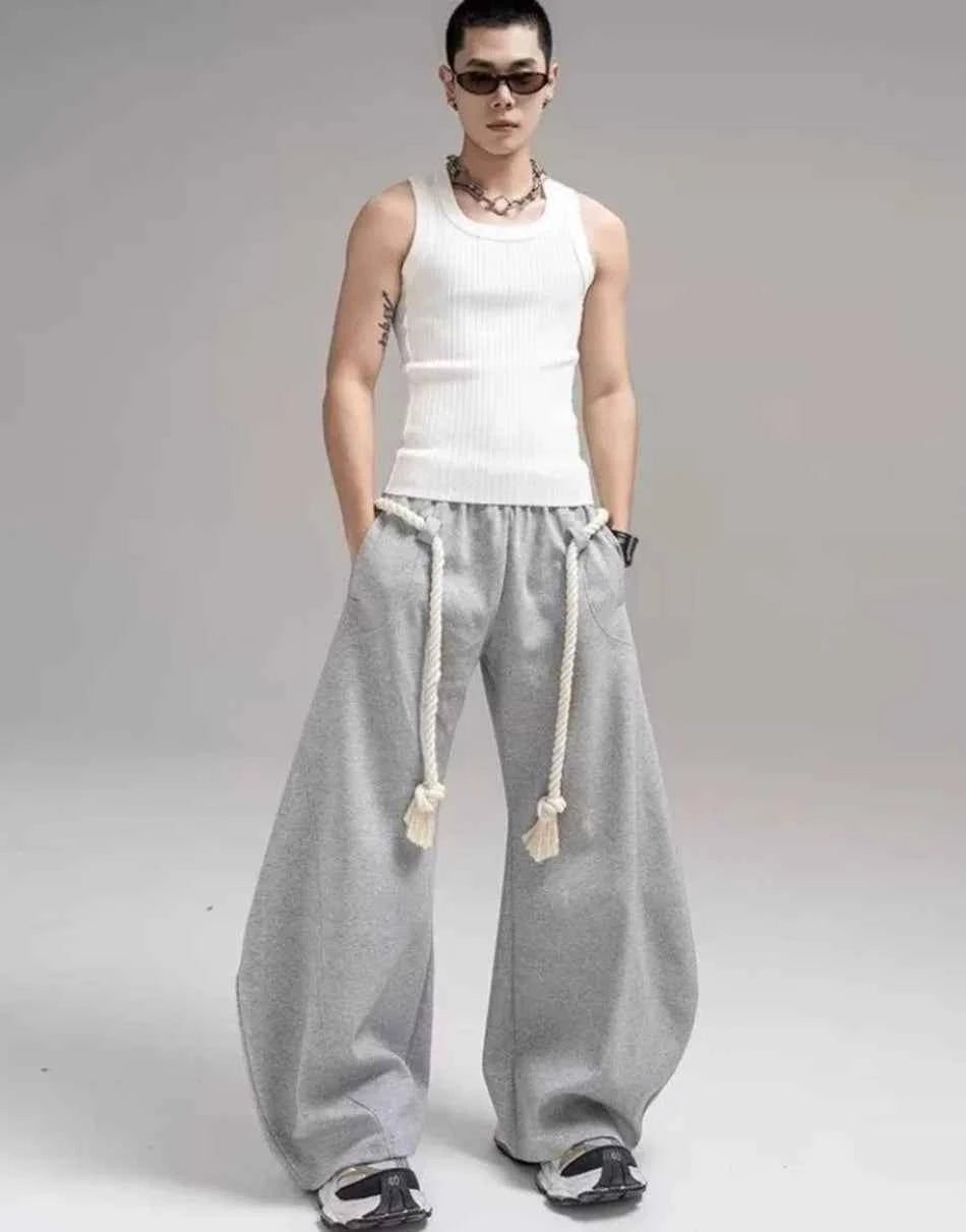 Thick Drawstring Loose Fit Sports Sweatpants