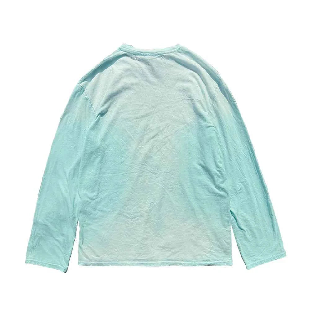 Vintage Dirty Washed Cartoon Graphic Long Sleeve T-Shirt