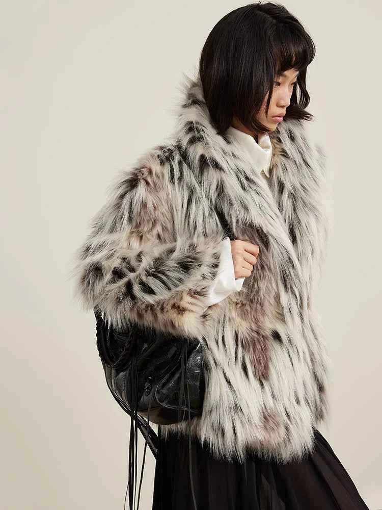 Colorful Thickened Warm Faux Fur Jacket