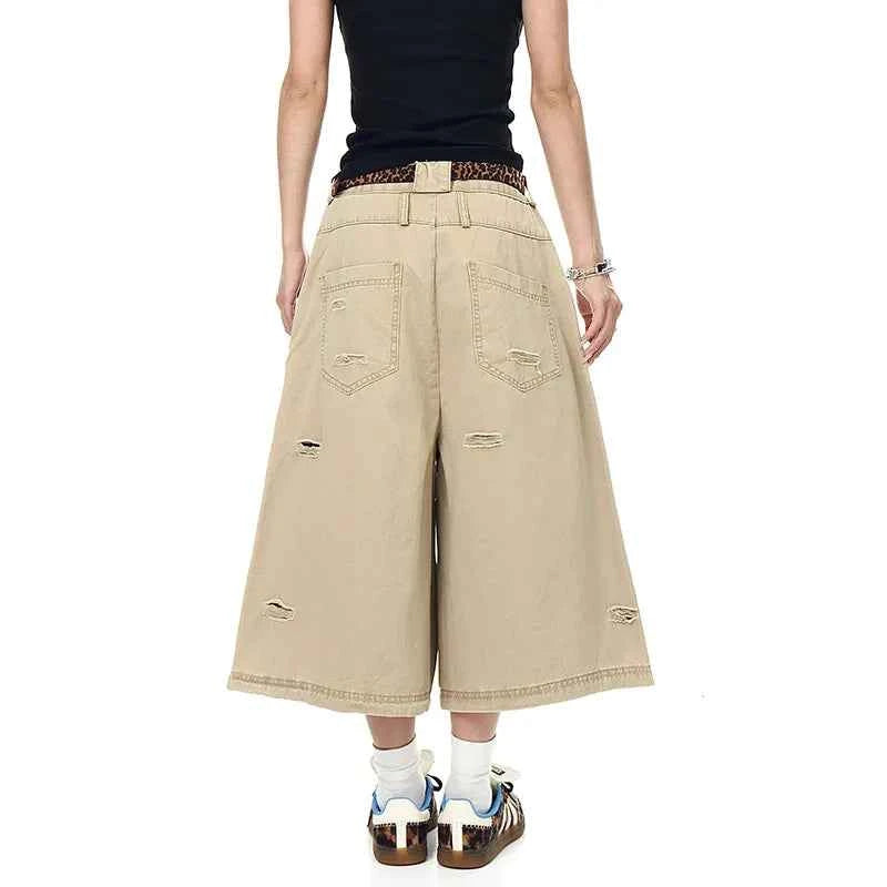 Streetwear Retro Vintage Cool Knee-Length Jorts