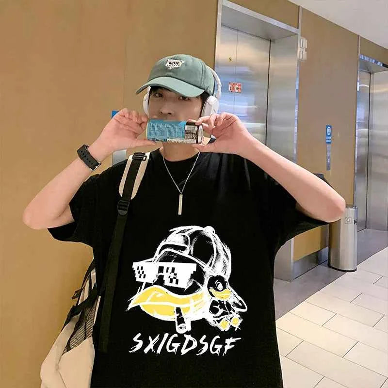 Breathable Pattern Print Loose Oversized T-Shirt