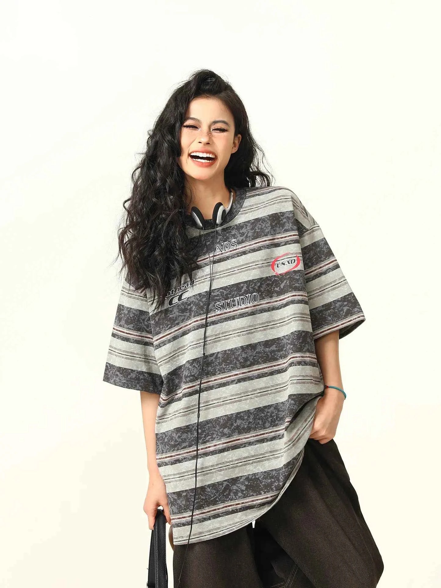 Striped Tie Dye Retro T-Shirt