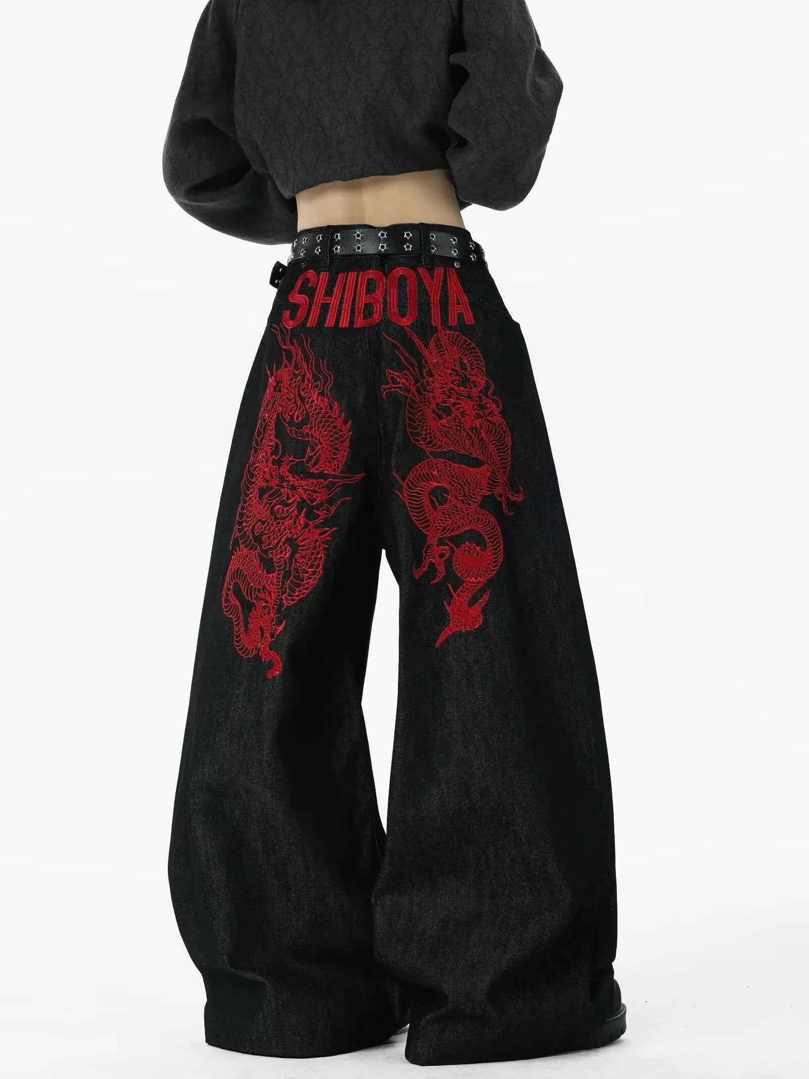 Gothic Embroidered American Style Hip Hop Jeans