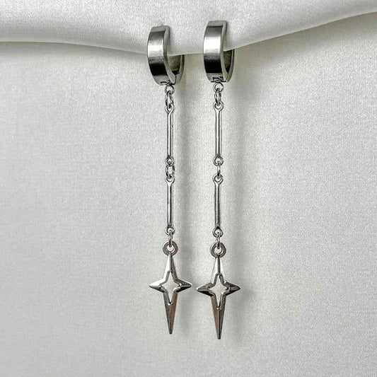 Y2K Gothic Cross Punk Star Drop Earrings