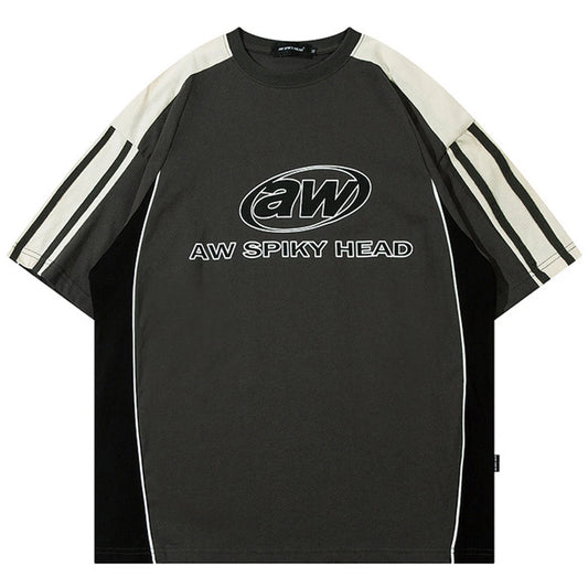 Patchwork Oversized Streetwear T-shirts