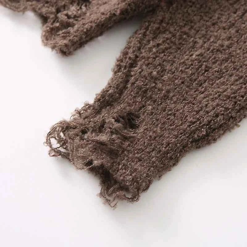 Women Y2K Lace Patchwork Knitted Cardigan
