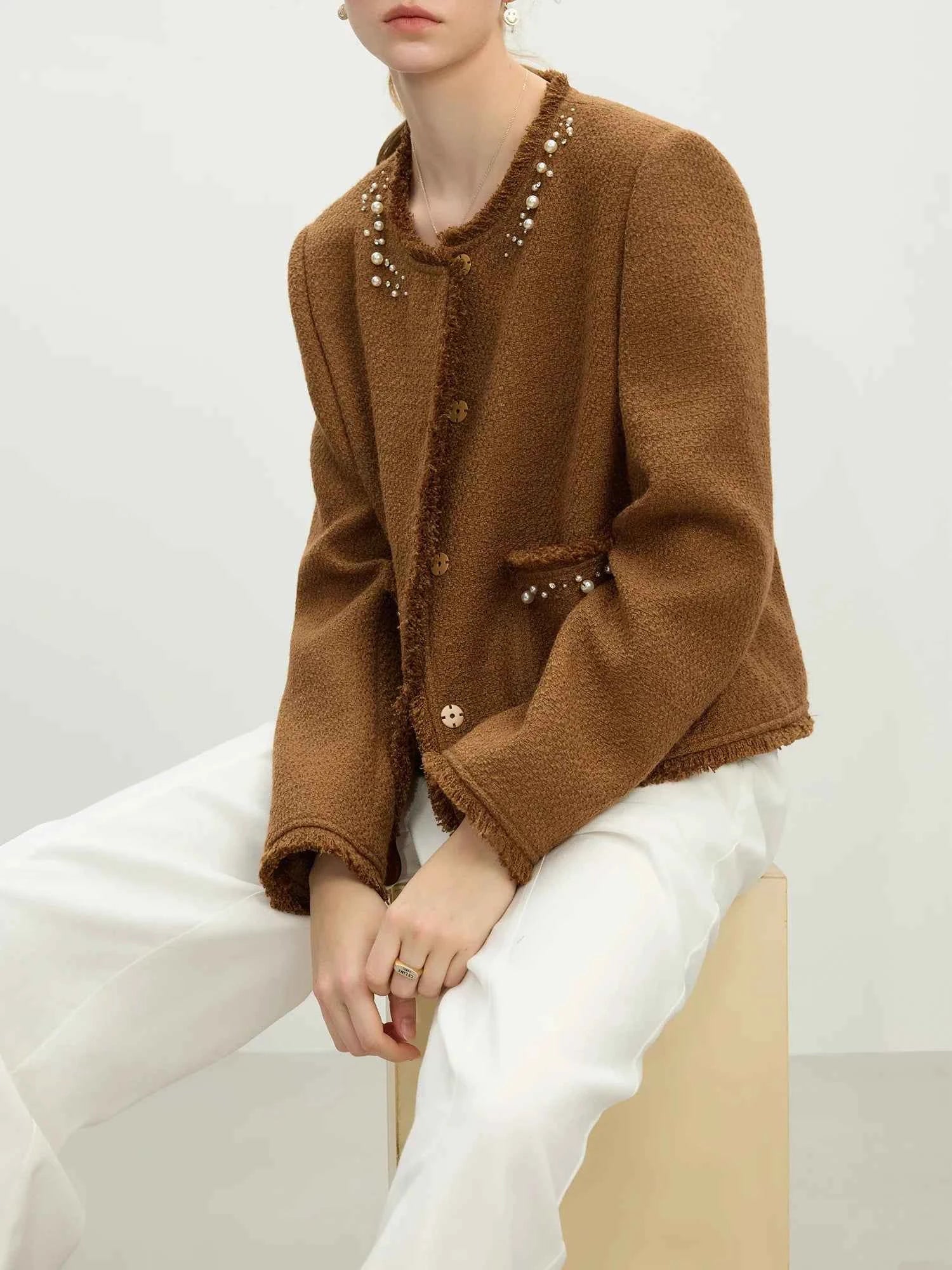 French Wool Heavy Industry Cardigan