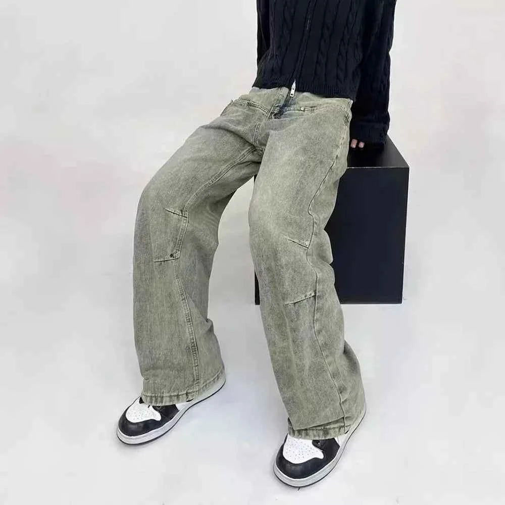 Vintage Yellow Mud Worn Workwear Jeans