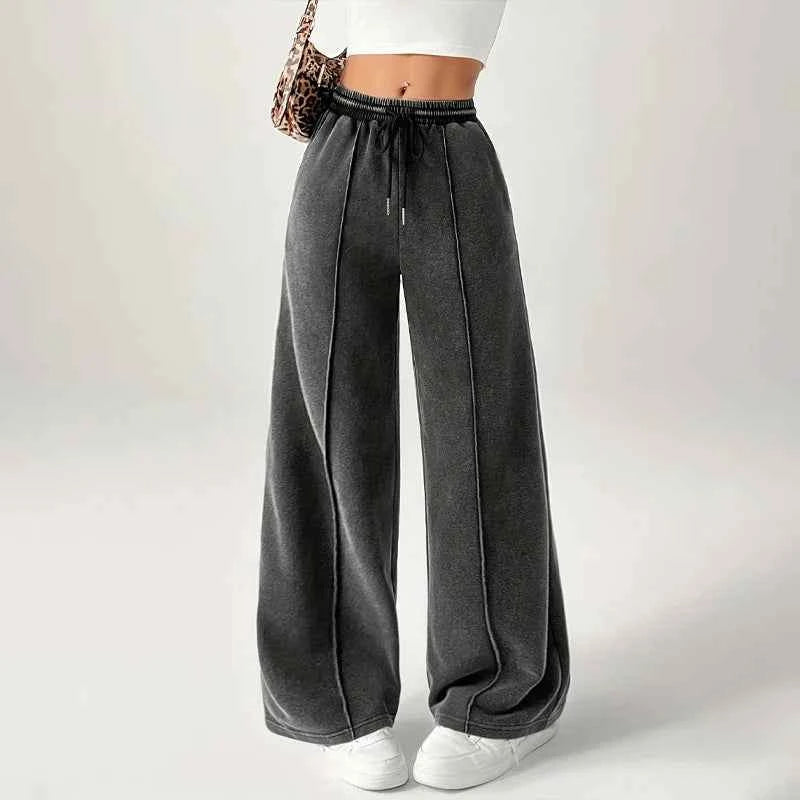 Stylish Y2K Drawstring Wide Leg Sweatpants