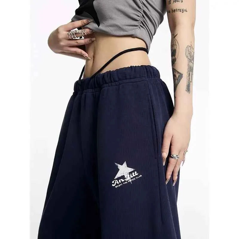 Women High Waist Wide Leg Jogging Sweatpants