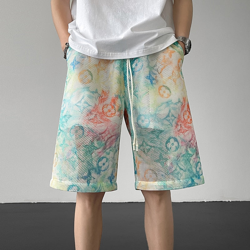 X-Color Tie-dye Mesh Shorts