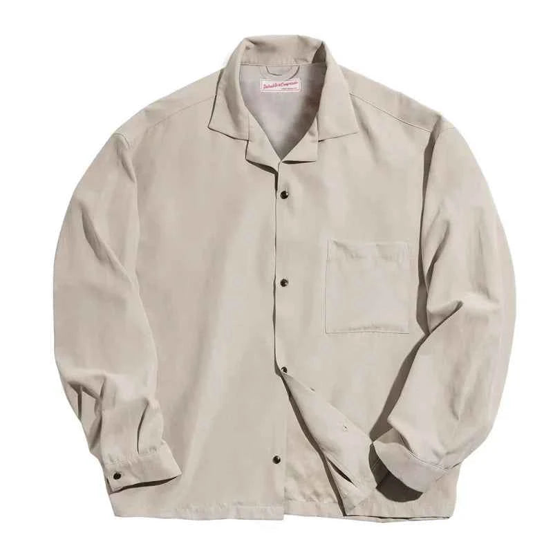 Retro Oversized Cuban Collar Spring Shirt