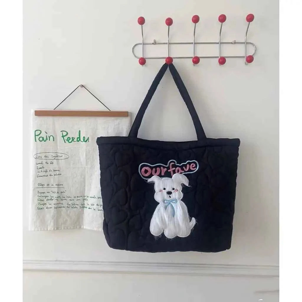Y2K Large Capacity Embroidered Tote Bag