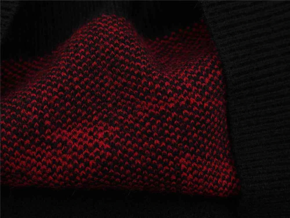 Y2K Effortless Retro Patchwork Knit Classic Sweater