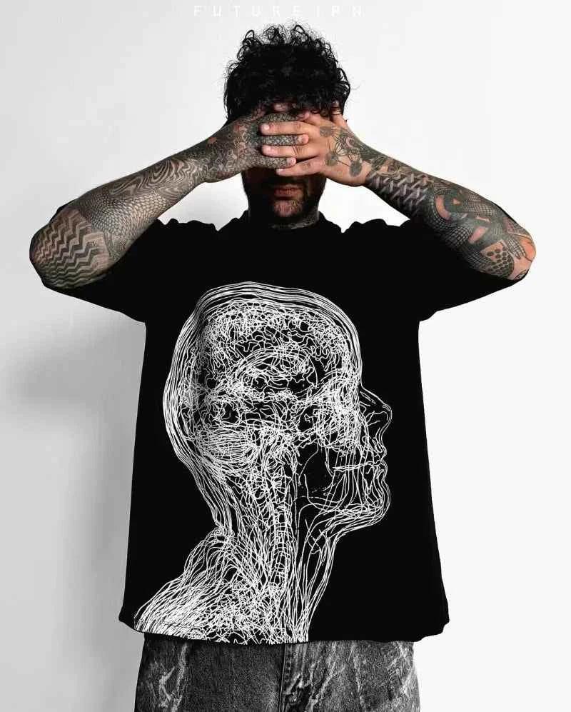 Punk Hip Hop Gothic Loose Short Sleeve T-Shirt