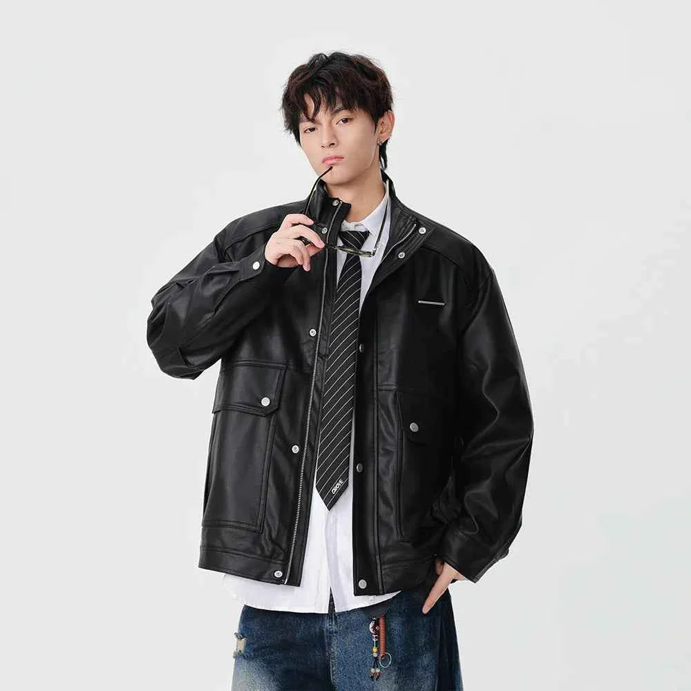 Durable Winter Faux Leather Classic Jacket