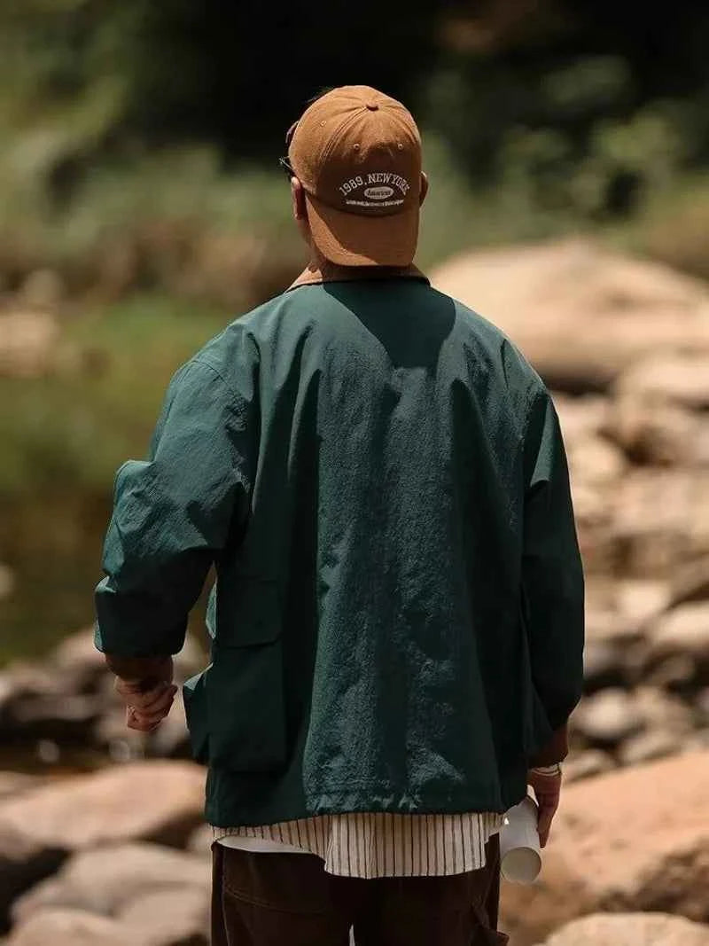 Trendy Tooling Multiple Pockets Windbreaker Jacket
