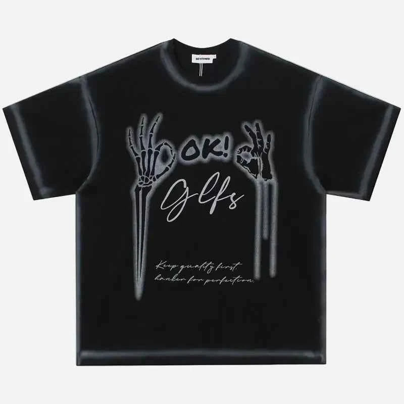 Graphic Punk Gothic Short Sleeve T-Shirt