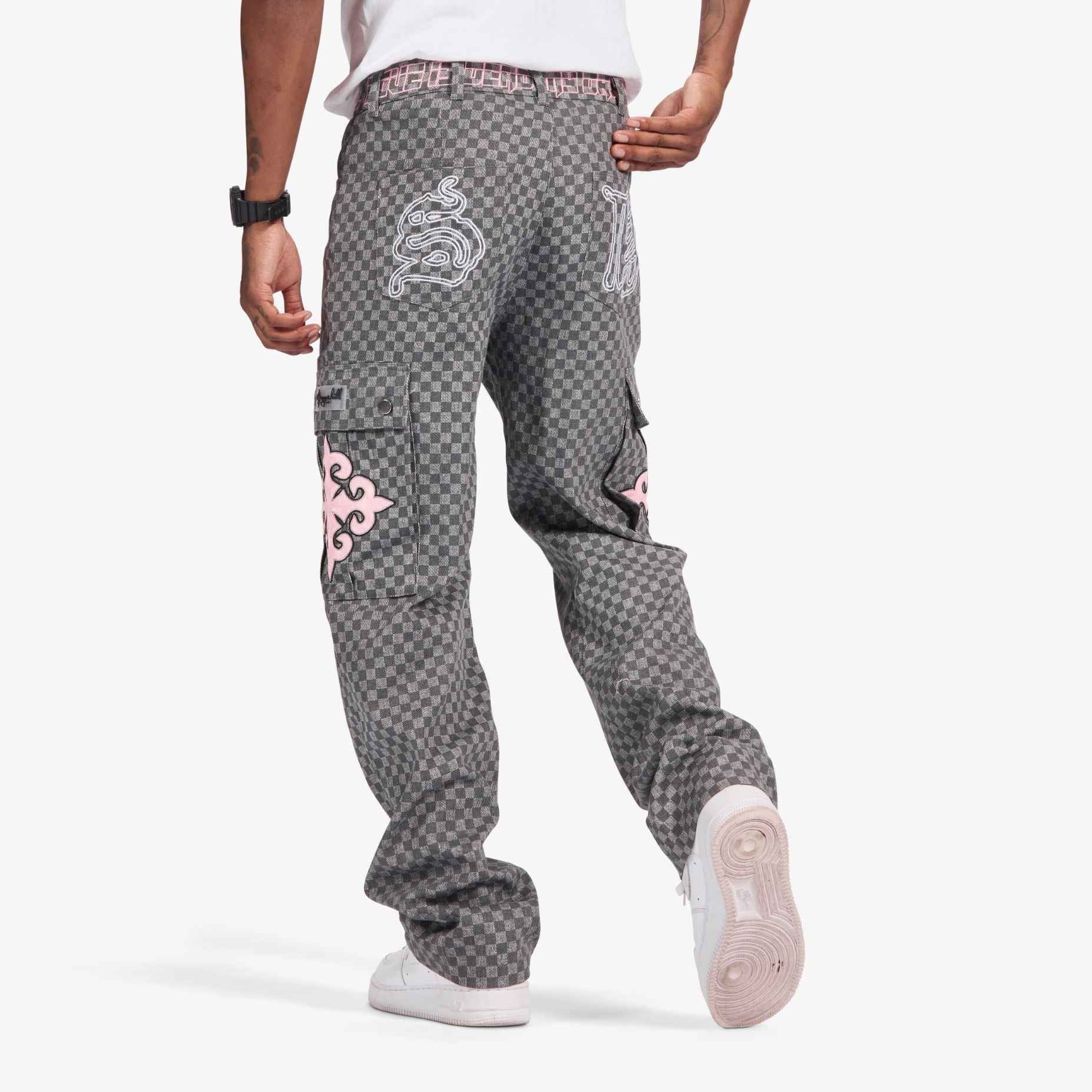 Sugarhill Darling Cargo Pants - Grey Grid