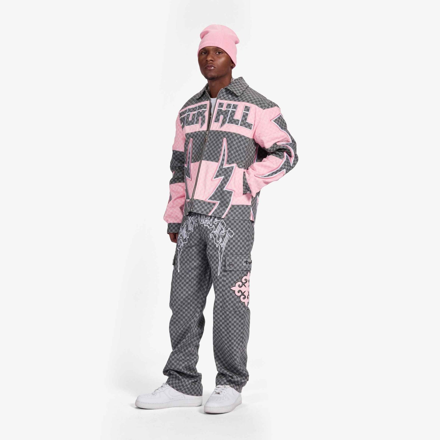 Sugarhill Darling Cargo Pants - Grey Grid