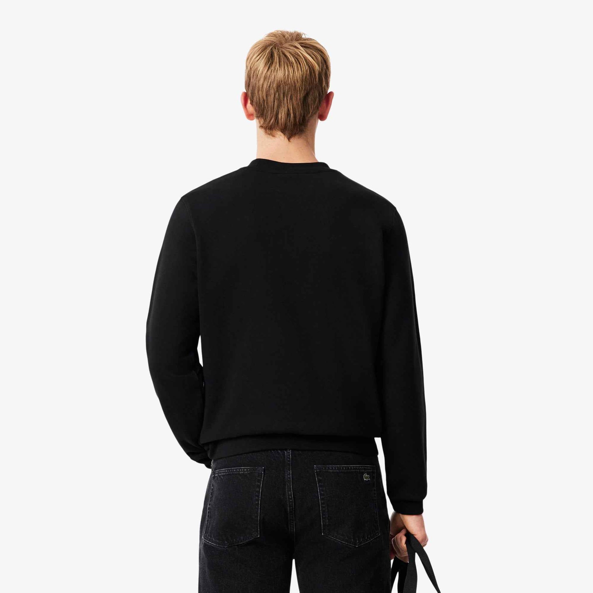 Lacoste Printed Crewneck Sweatshirt - Black