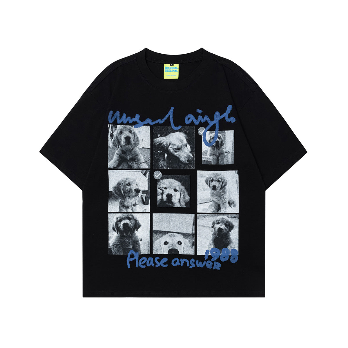 Puppy Grid | Graphic Photo Print Tee - Luxuryurbanwear
