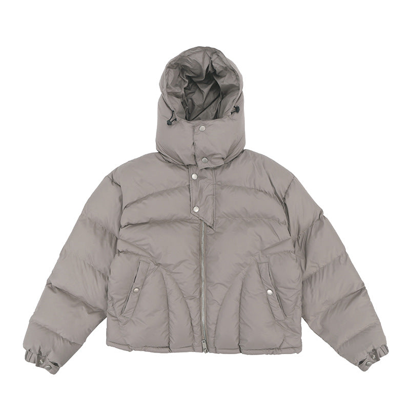 Oversized Padded Puffer Jacket - Hooded Full-Zip Streetwear | LuxuryUrbanwear - Luxuryurbanwear