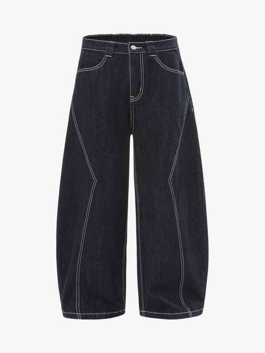 Vintage Topstitched Scimitar Jeans