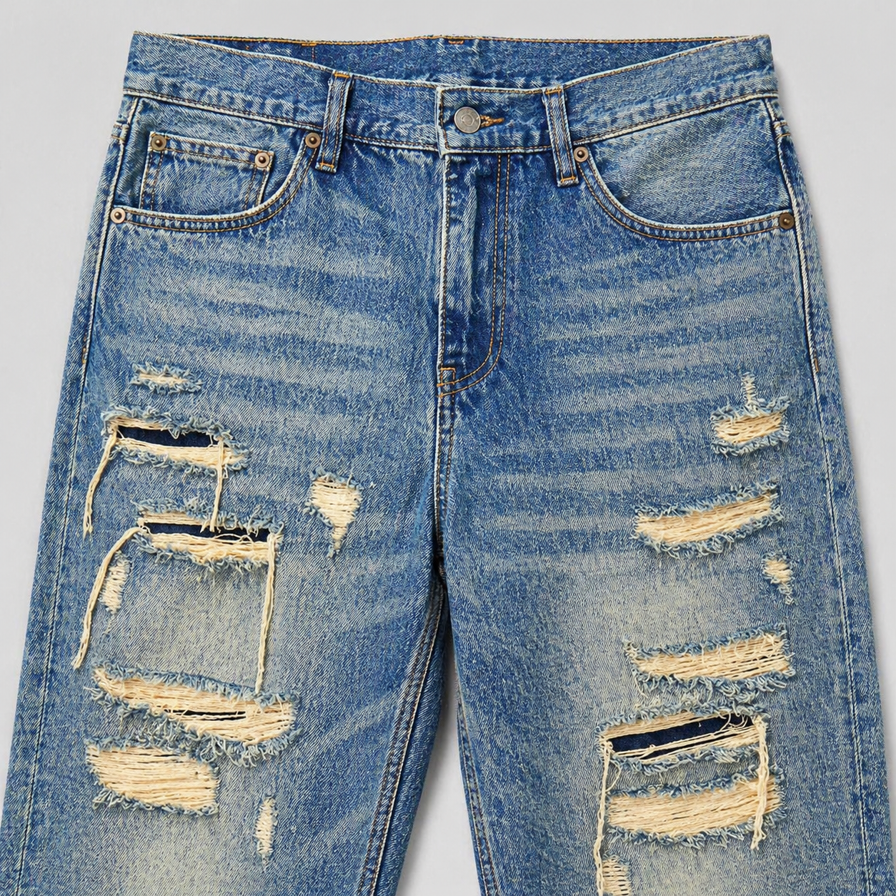 Indigo 26 Blue Distressed Jeans