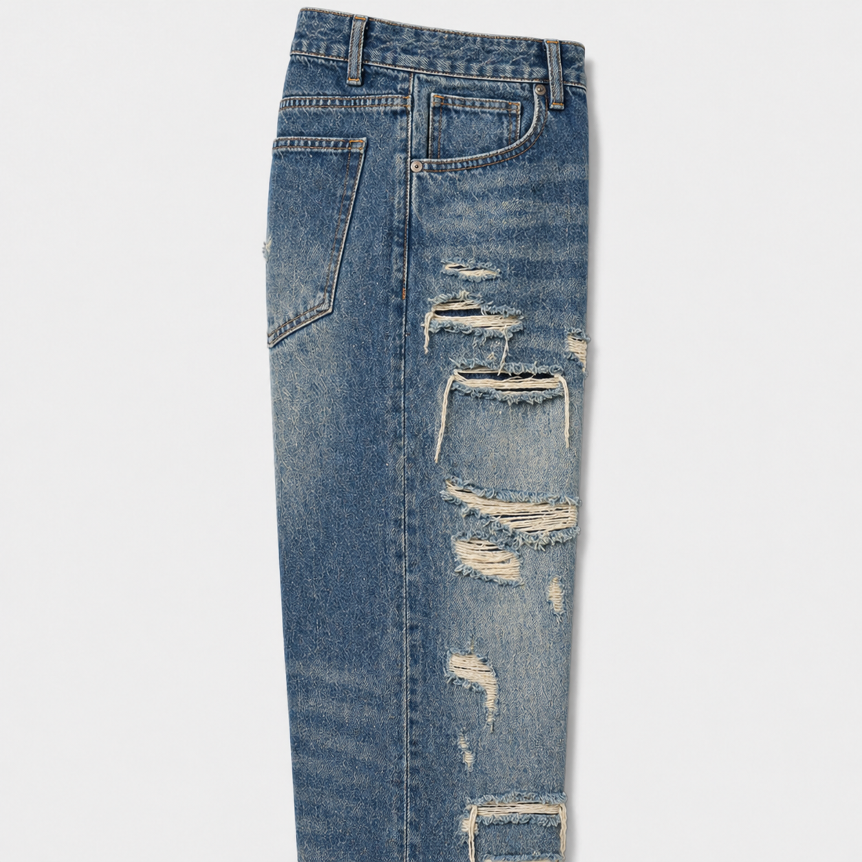 Indigo 26 Blue Distressed Jeans