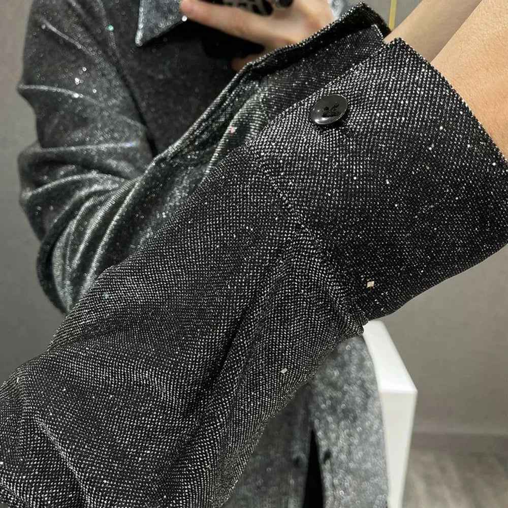 Shiny Gold Stamped Ballroom Shirt