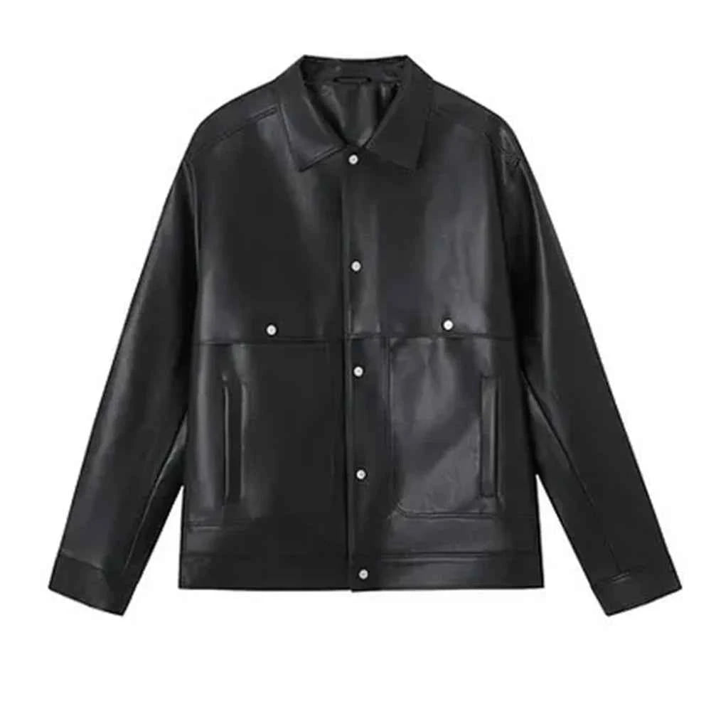 Versatile Mens Moto Biker Leather Jacket