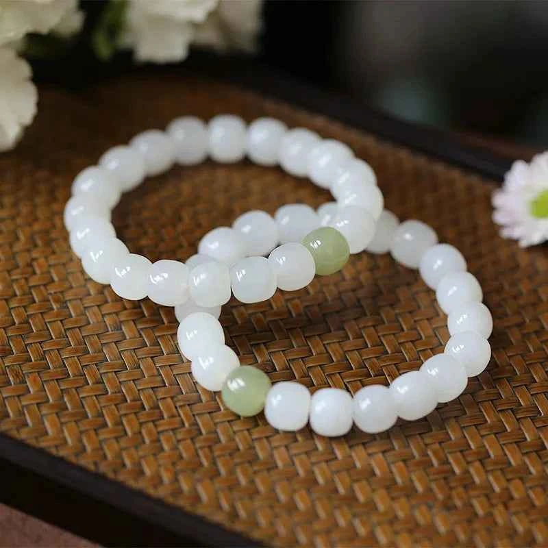 High Quality White Jade Circle Bracelet