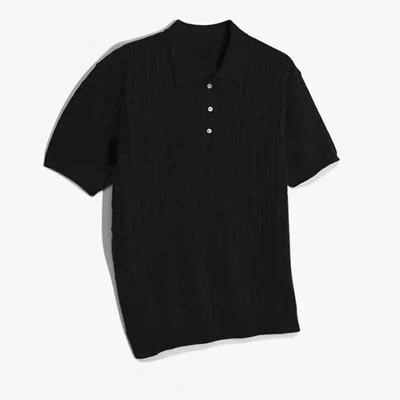 Luxury Knitted Polo Business Casual T-Shirt