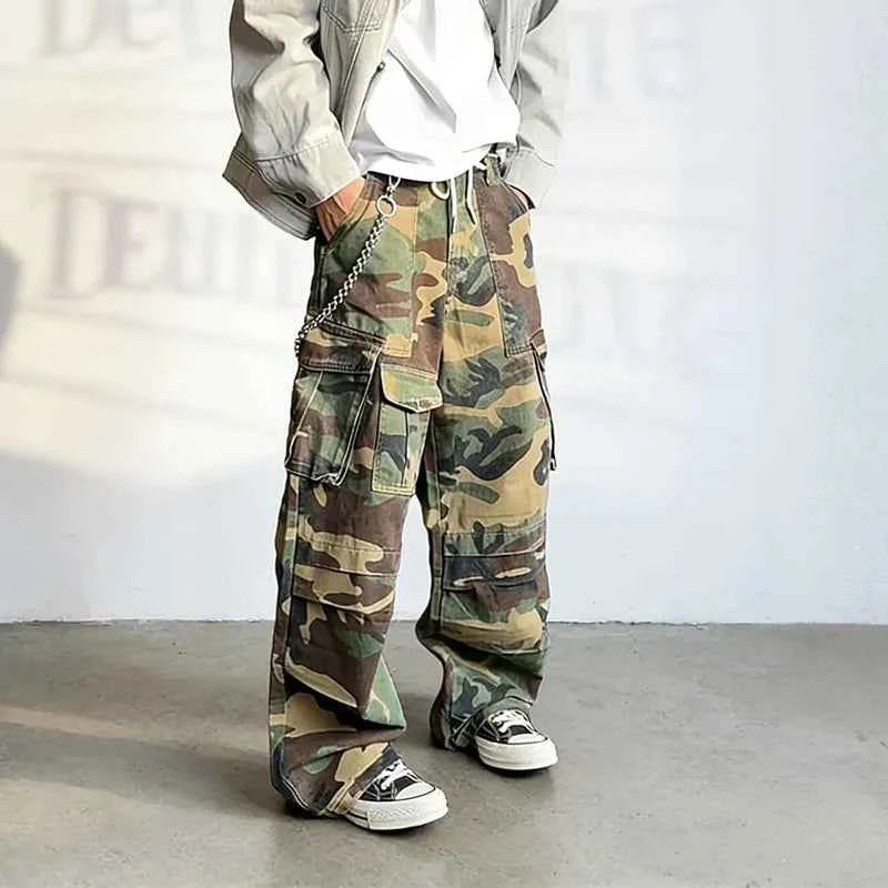 Cleanfit Draped Camouflage Cargo Pants