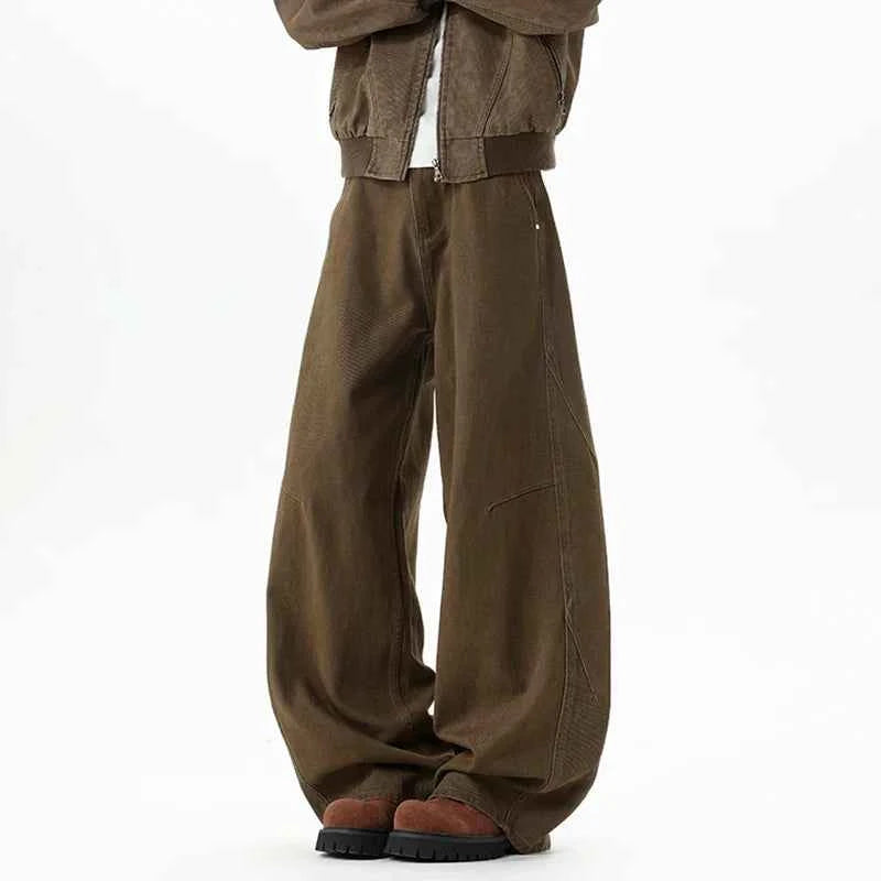 Korean Stylish Deconstruction Wide Leg Pants