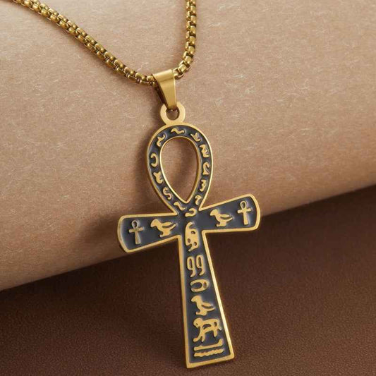 Retro Style Geometric Symbol Pendant Necklace