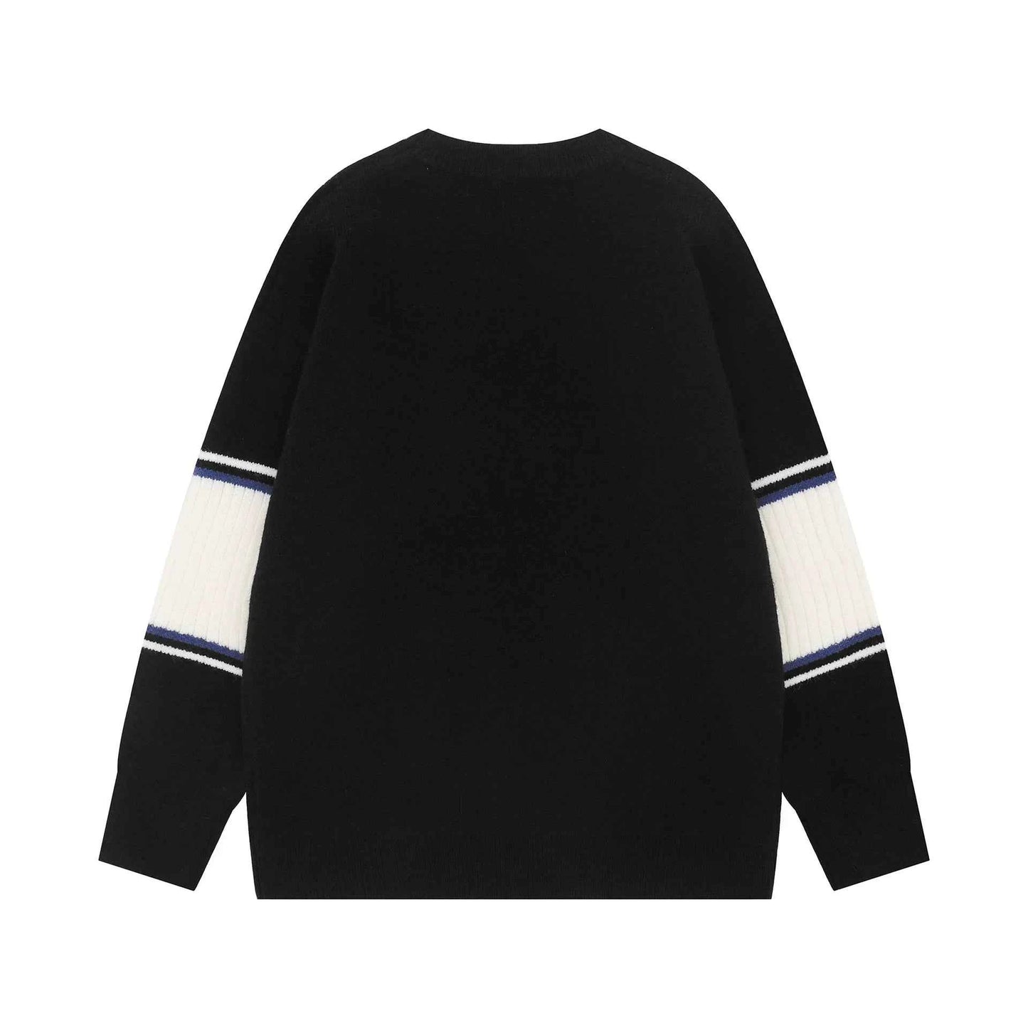 Y2K Effortless Retro Patchwork Knit Classic Sweater