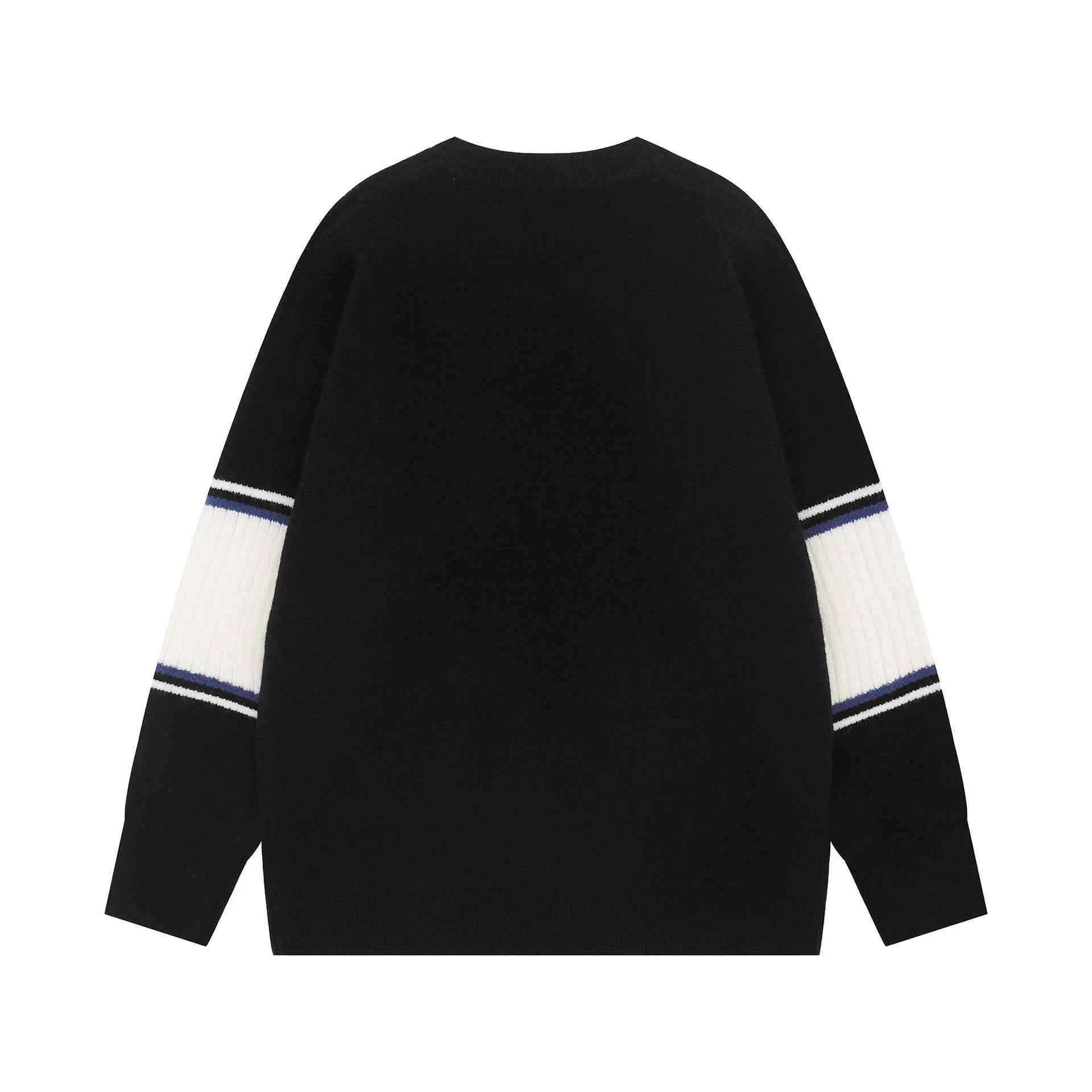 Y2K Effortless Retro Patchwork Knit Classic Sweater