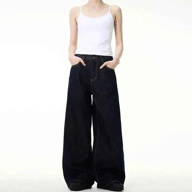 Autumn Mens Wide Leg Denim Jeans
