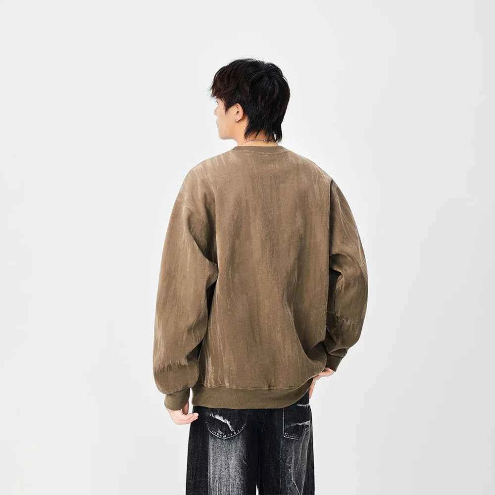 Durable Washed Crew Neck Sweatshirt