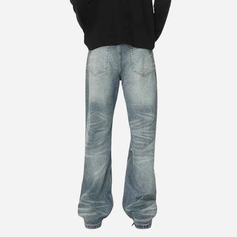 American Style Vintage Washed Blue Denim Jeans