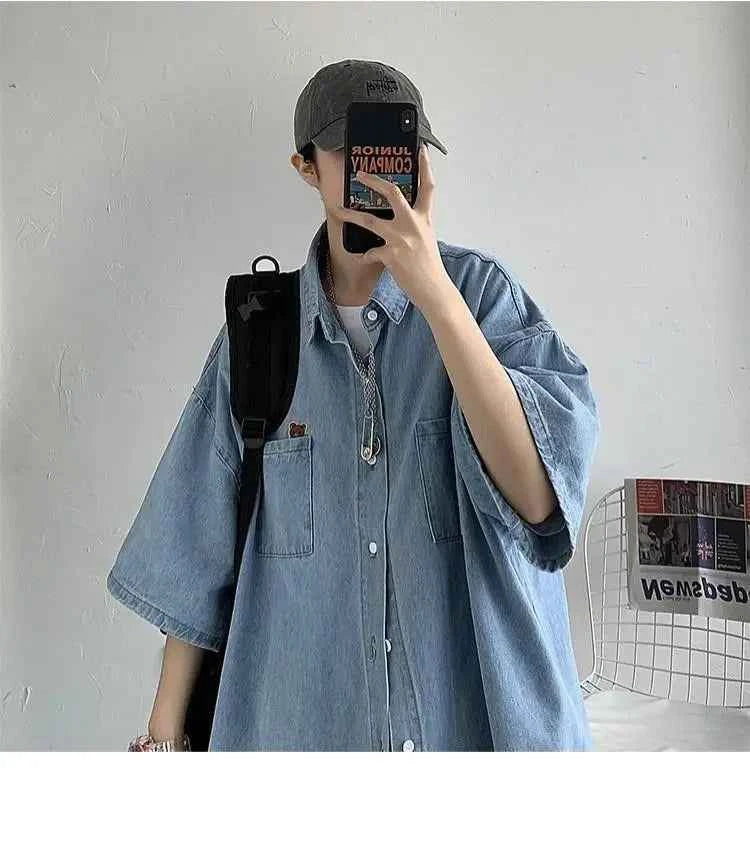 Stylish Hip Hop Retro Japanese Style Short Sleeve Shirt