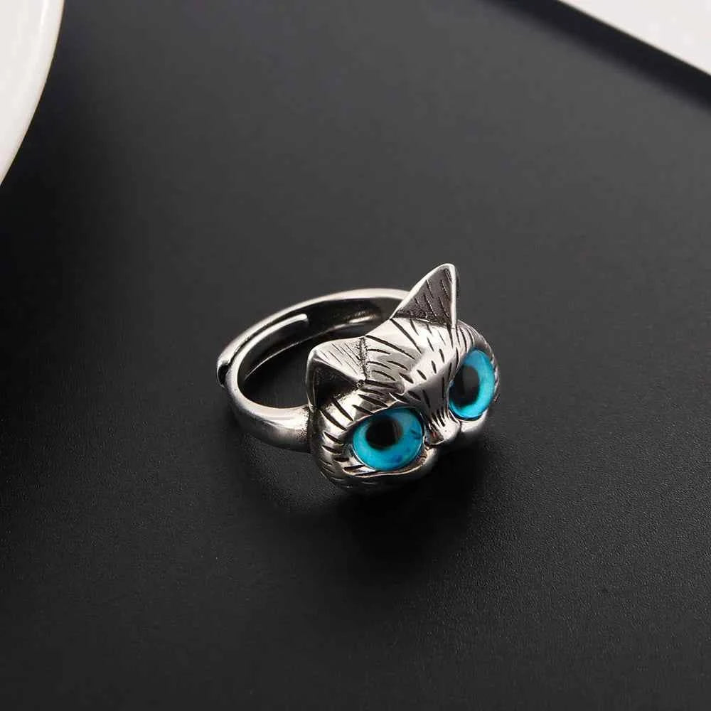 Adjustable Cat Eye Opening Ring