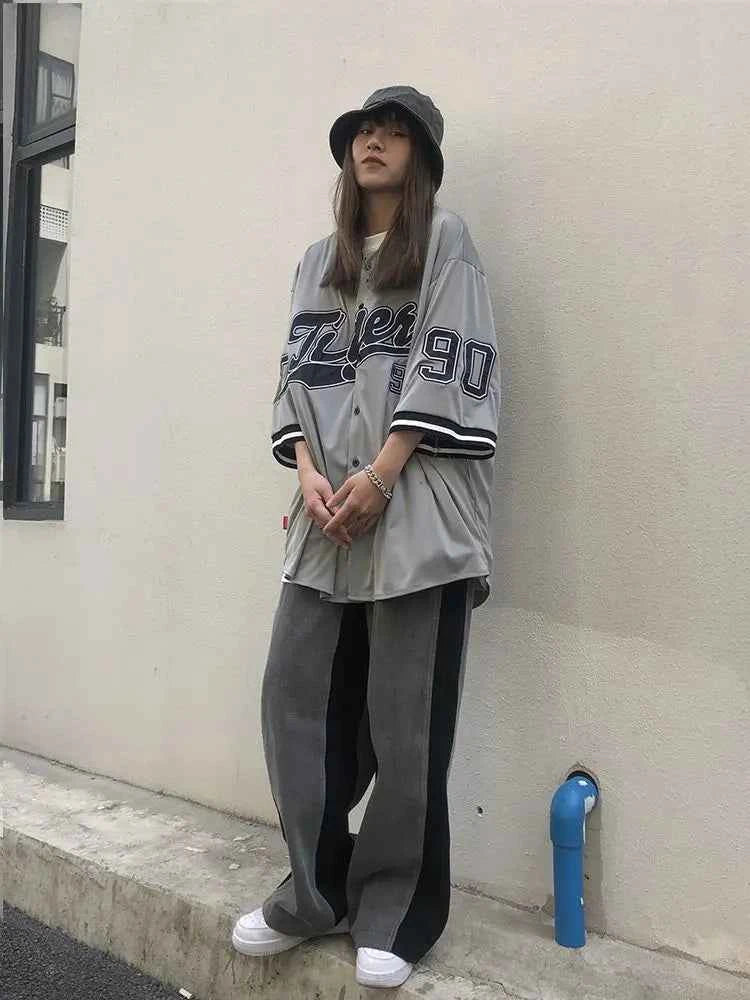 Streetwear Oversize Vintage Printed Hip Hop Shirt